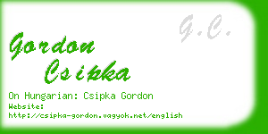 gordon csipka business card